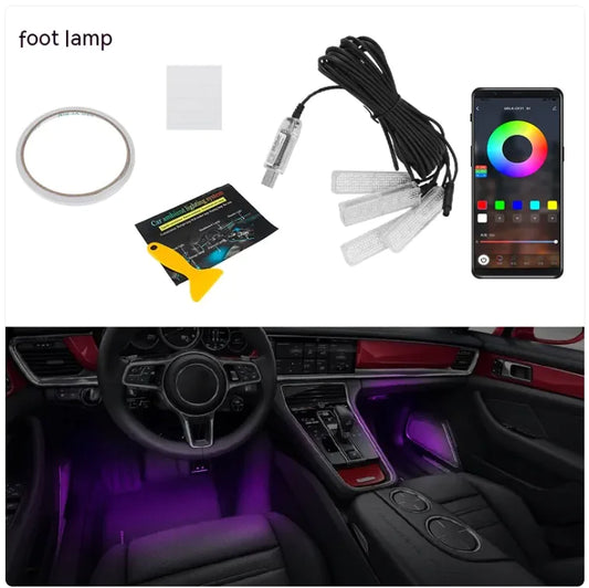 ⚡️ Car LED Ambient Light Bar - 64 Colors